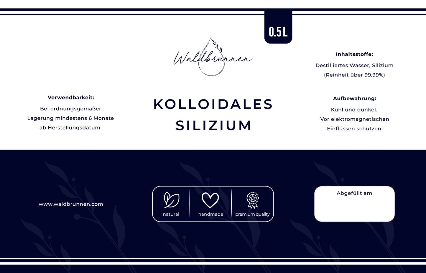 Waldbrunnen - Kolloidales Silizium