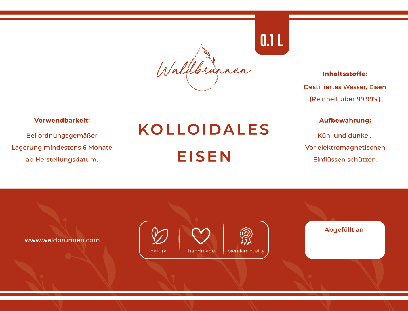 Waldbrunnen - Kolloidales Eisen