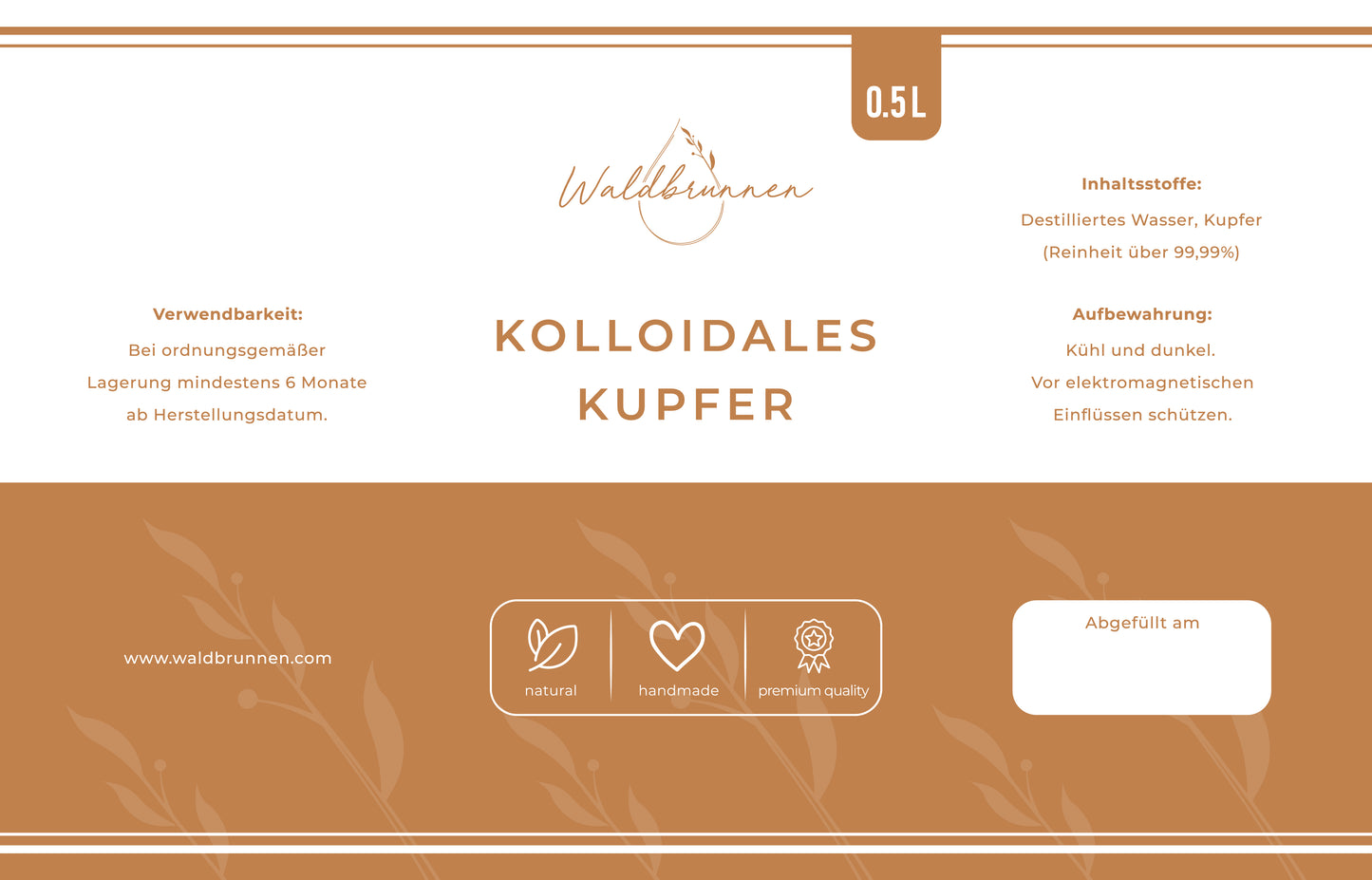 Waldbrunnen - Kolloidales Kupfer